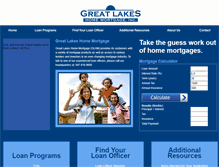 Tablet Screenshot of greatlakeshomemortgage.com
